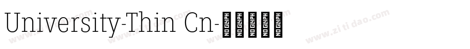 University-Thin Cn字体转换